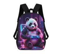 sinyumoney Backpacks,Kids School Backpack,3D Printed Gaming Panda Children Backpacks,Kids Kindergarten Cute Travel Bags Casual Daypack for Boys School Students 17inch
