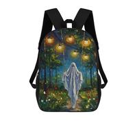 sinyumoney Backpacks,Kids School Backpack,3D Printed Ghost on A Swing Painting Children Backpacks,Kids Kindergarten Cute Travel Bags Casual Daypack for Boys School Students 17inch
