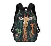 sinyumoney Backpacks,Kids School Backpack,3D Printed Giraffe Family in Jungle Children Backpacks,Kids Kindergarten Cute Travel Bags Casual Daypack for Boys School Students 17inch