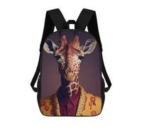 sinyumoney Backpacks,Kids School Backpack,3D Printed Giraffe Suit Animal Children Backpacks,Kids Kindergarten Cute Travel Bags Casual Daypack for Boys School Students 17inch