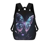 sinyumoney Backpacks,Kids School Backpack,3D Printed Glowing Butterfly Artwork-11 Children Backpacks,Kids Kindergarten Cute Travel Bags Casual Daypack for Boys School Students 17inch