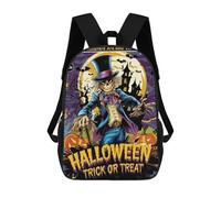 sinyumoney Backpacks,Kids School Backpack,3D Printed Halloween Scarecrow Comic Cover Children Backpacks,Kids Kindergarten Cute Travel Bags Casual Daypack for Boys School Students 17inch