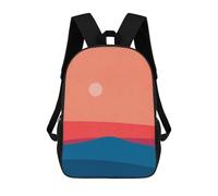 sinyumoney Backpacks,Kids School Backpack,3D Printed Harmonious Landscape 1 Children Backpacks,Kids Kindergarten Cute Travel Bags Casual Daypack for Boys School Students 17inch
