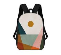 sinyumoney Backpacks,Kids School Backpack,3D Printed Harmonious Landscape 2 Children Backpacks,Kids Kindergarten Cute Travel Bags Casual Daypack for Boys School Students 17inch