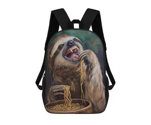 sinyumoney Backpacks,Kids School Backpack,3D Printed Hilarious Sloth Eating Children Backpacks,Kids Kindergarten Cute Travel Bags Casual Daypack for Boys School Students 17inch