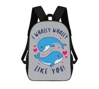 sinyumoney Backpacks,Kids School Backpack,3D Printed I Whaley Whaley Like You Children Backpacks,Kids Kindergarten Cute Travel Bags Casual Daypack for Boys School Students 17inch