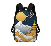 sinyumoney Backpacks,Kids School Backpack,3D Printed Japan Landscape Art Children Backpacks,Kids Kindergarten Cute Travel Bags Casual Daypack for Boys School Students 17inch