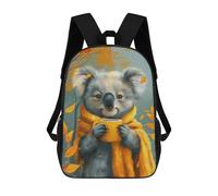 sinyumoney Backpacks,Kids School Backpack,3D Printed Koala with Tea Cup Children Backpacks,Kids Kindergarten Cute Travel Bags Casual Daypack for Boys School Students 17inch