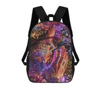 sinyumoney Backpacks,Kids School Backpack,3D Printed Light Prayer Children Backpacks,Kids Kindergarten Cute Travel Bags Casual Daypack for Boys School Students 17inch