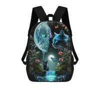sinyumoney Backpacks,Kids School Backpack,3D Printed Meo Cat Surreal Nature Children Backpacks,Kids Kindergarten Cute Travel Bags Casual Daypack for Boys School Students 17inch