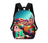 sinyumoney Backpacks,Kids School Backpack,3D Printed Mexico City Children Backpacks,Kids Kindergarten Cute Travel Bags Casual Daypack for Boys School Students 17inch