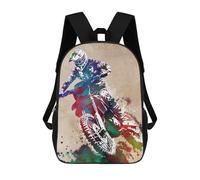 sinyumoney Backpacks,Kids School Backpack,3D Printed Motor Sport Art Children Backpacks,Kids Kindergarten Cute Travel Bags Casual Daypack for Boys School Students 17inch