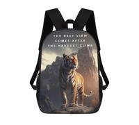 sinyumoney Backpacks,Kids School Backpack,3D Printed Mountain Tiger Majesty Children Backpacks,Kids Kindergarten Cute Travel Bags Casual Daypack for Boys School Students 17inch