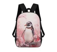 sinyumoney Backpacks,Kids School Backpack,3D Printed Penguin Watercolor Children Backpacks,Kids Kindergarten Cute Travel Bags Casual Daypack for Boys School Students 17inch
