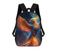 sinyumoney Backpacks,Kids School Backpack,3D Printed Phoenix Rise Celestial Artwork -1 Children Backpacks,Kids Kindergarten Cute Travel Bags Casual Daypack for Boys School Students 17inch