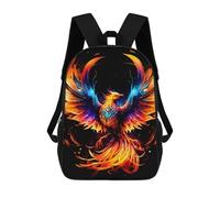 sinyumoney Backpacks,Kids School Backpack,3D Printed Phoenix Rising Artwork -2 Children Backpacks,Kids Kindergarten Cute Travel Bags Casual Daypack for Boys School Students 17inch