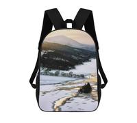 sinyumoney Backpacks,Kids School Backpack,3D Printed Queens View Pitlochry Children Backpacks,Kids Kindergarten Cute Travel Bags Casual Daypack for Boys School Students 17inch