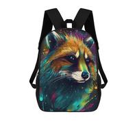 sinyumoney Backpacks,Kids School Backpack,3D Printed Raccoon Unreal Children Backpacks,Kids Kindergarten Cute Travel Bags Casual Daypack for Boys School Students 17inch