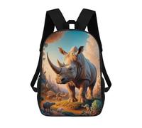 sinyumoney Backpacks,Kids School Backpack,3D Printed Radiant Rhinoceros Children Backpacks,Kids Kindergarten Cute Travel Bags Casual Daypack for Boys School Students 17inch