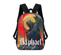 sinyumoney Backpacks,Kids School Backpack,3D Printed Raphael Archangel Children Backpacks,Kids Kindergarten Cute Travel Bags Casual Daypack for Boys School Students 17inch