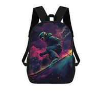 sinyumoney Backpacks,Kids School Backpack,3D Printed Retro Ski Children Backpacks,Kids Kindergarten Cute Travel Bags Casual Daypack for Boys School Students 17inch