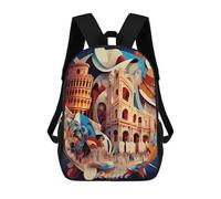 sinyumoney Backpacks,Kids School Backpack,3D Printed Rome Colosseum 3 Children Backpacks,Kids Kindergarten Cute Travel Bags Casual Daypack for Boys School Students 17inch