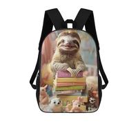 sinyumoney Backpacks,Kids School Backpack,3D Printed Sloth in A Childrens Room Children Backpacks,Kids Kindergarten Cute Travel Bags Casual Daypack for Boys School Students 17inch