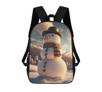 sinyumoney Backpacks,Kids School Backpack,3D Printed Snowman II Children Backpacks,Kids Kindergarten Cute Travel Bags Casual Daypack for Boys School Students 17inch