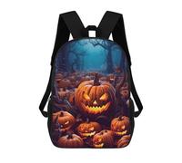 sinyumoney Backpacks,Kids School Backpack,3D Printed Spooky Jack-o-Lanterns Children Backpacks,Kids Kindergarten Cute Travel Bags Casual Daypack for Boys School Students 17inch