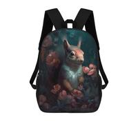 sinyumoney Backpacks,Kids School Backpack,3D Printed Squirrel Whimsical Children Backpacks,Kids Kindergarten Cute Travel Bags Casual Daypack for Boys School Students 17inch
