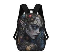 sinyumoney Backpacks,Kids School Backpack,3D Printed Stained Glass Dark Elf Woman Children Backpacks,Kids Kindergarten Cute Travel Bags Casual Daypack for Boys School Students 17inch