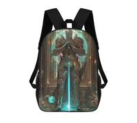 sinyumoney Backpacks,Kids School Backpack,3D Printed Stained Glass Guardian Children Backpacks,Kids Kindergarten Cute Travel Bags Casual Daypack for Boys School Students 17inch