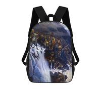 sinyumoney Backpacks,Kids School Backpack,3D Printed Suvorov Crossing The Alps Children Backpacks,Kids Kindergarten Cute Travel Bags Casual Daypack for Boys School Students 17inch