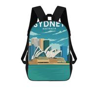 sinyumoney Backpacks,Kids School Backpack,3D Printed Sydney Australia Travel Children Backpacks,Kids Kindergarten Cute Travel Bags Casual Daypack for Boys School Students 17inch