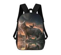 sinyumoney Backpacks,Kids School Backpack,3D Printed The Evil Squirrel Children Backpacks,Kids Kindergarten Cute Travel Bags Casual Daypack for Boys School Students 17inch