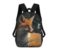 sinyumoney Backpacks,Kids School Backpack,3D Printed The Fox And Dragonfly Children Backpacks,Kids Kindergarten Cute Travel Bags Casual Daypack for Boys School Students 17inch