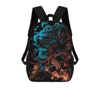 sinyumoney Backpacks,Kids School Backpack,3D Printed Warriors Rage Children Backpacks,Kids Kindergarten Cute Travel Bags Casual Daypack for Boys School Students 17inch