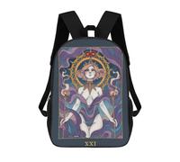 sinyumoney Backpacks,Kids School Backpack,3D Printed World XXI Children Backpacks,Kids Kindergarten Cute Travel Bags Casual Daypack for Boys School Students 17inch