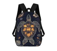 sinyumoney Backpacks Kids School Backpack Abstract Sea Turtle School Bag 3D Printed School Bag for Boys Elementary And Middle School Students 17inch