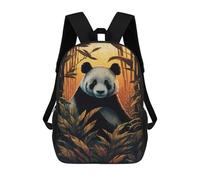 sinyumoney Backpacks Kids School Backpack Bamboo Haven Panda School Bag 3D Printed School Bag for Boys Elementary And Middle School Students 17inch