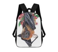 sinyumoney Backpacks Kids School Backpack Batty Before Coffee School Bag 3D Printed School Bag for Boys Elementary And Middle School Students 17inch