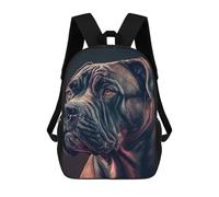 sinyumoney Backpacks Kids School Backpack Cane Corso Portrait Dog School Bag 3D Printed School Bag for Boys Elementary And Middle School Students 17inch