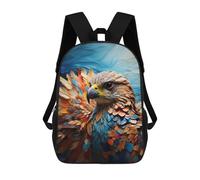 sinyumoney Backpacks Kids School Backpack Colorful Falcon School Bag 3D Printed School Bag for Boys Elementary And Middle School Students 17inch