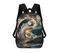 sinyumoney Backpacks Kids School Backpack Crashing Harmony School Bag 3D Printed School Bag for Boys Elementary And Middle School Students 17inch