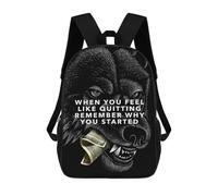 sinyumoney Backpacks Kids School Backpack Dont Quit Motivation School Bag 3D Printed School Bag for Boys Elementary And Middle School Students 17inch