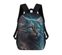 sinyumoney Backpacks Kids School Backpack Electric Feline Energy School Bag 3D Printed School Bag for Boys Elementary And Middle School Students 17inch