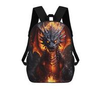 sinyumoney Backpacks Kids School Backpack Epic Fire Dragon School Bag 3D Printed School Bag for Boys Elementary And Middle School Students 17inch