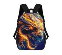 sinyumoney Backpacks Kids School Backpack Fiery Dragon Artwork -3 School Bag 3D Printed School Bag for Boys Elementary And Middle School Students 17inch