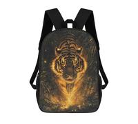 sinyumoney Backpacks Kids School Backpack Fiery Tiger School Bag 3D Printed School Bag for Boys Elementary And Middle School Students 17inch