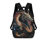 sinyumoney Backpacks Kids School Backpack Flying Dragon School Bag 3D Printed School Bag for Boys Elementary And Middle School Students 17inch